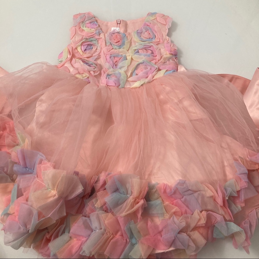 Luxury Embroidered Flower Girl Piano Dress Princess Birthday Wedding 5055 - Picture 10 of 16